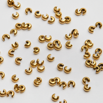 Crimp cover ze stali chirurgicznej w kolorze złotym 3mm