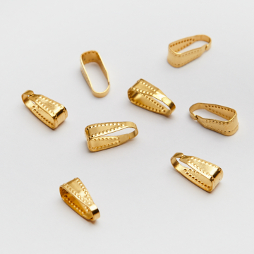 Krawatka w kropeczki ze stali chirurgicznej w kolorze złotym 11mm