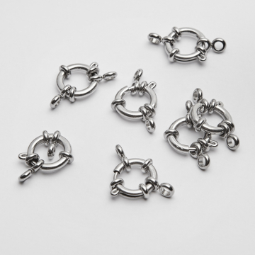 Zapiecie ozdobne federing ze stali chirurgicznej w kolorze srebrnym 12mm