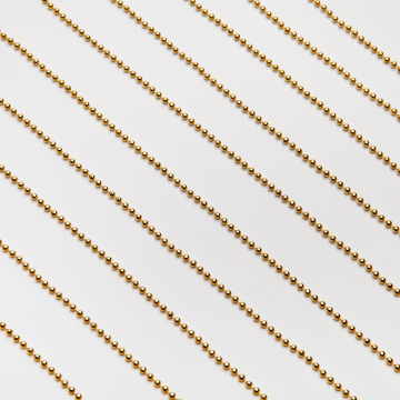 Łańcuszek bulion kulki ze stali chirurgicznej w kolorze złotym 2,4mm