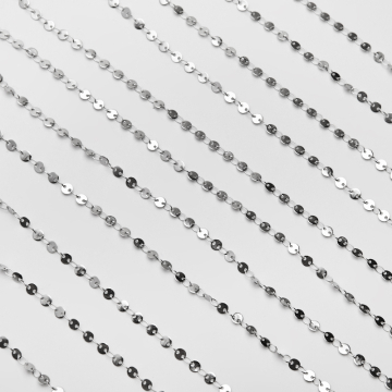 Łańcuszek kółka pełne ze stali chirurgicznej w kolorze srebrnym 4mm