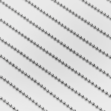 Łańcuszek bulion kulki ze stali chirurgicznej w kolorze srebrnym 3mm