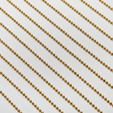 Łańcuszek bulion kulki ze stali chirurgicznej w kolorze złotym 3mm