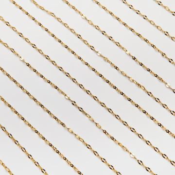 Łańcuszek ozdobny ósemki błyszczące ze stali chirurgicznej w kolorze złotym 4,5x2mm