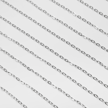 Łańcuszek owal podłużny ze stali chirurgicznej w kolorze srebrnym 4x2mm