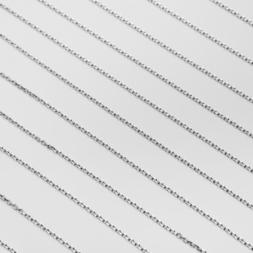 Łańcuszek owal diamentowany ze stali chirurgicznej w kolorze srebrnym 2,5x1,6mm