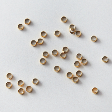 Przekładka ze stali chirurgicznej pierścień w kolorze złotym 3mm