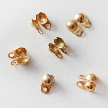 Łapaczki boczne dziewczynki ze stali chirurgicznej w kolorze złotym 5mm