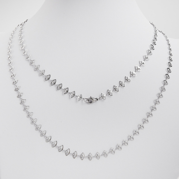 Łańcuszek ze stali chirurgicznej oko proroka w kolorze srebrnym 50cm