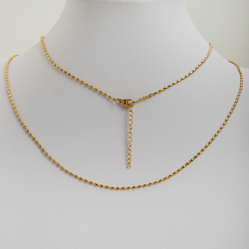 Łańcuszek ze stali chirurgicznej jajeczka w kolorze złotym 50cm