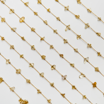 Łańcuch z cytrynem ze stali chirurgicznej w kolorze złotym 1x11mm