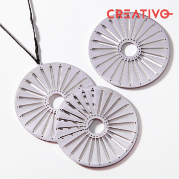 Baza do beadingu kółko ze stali chirurgicznej w kolorze srebrnym 60mm