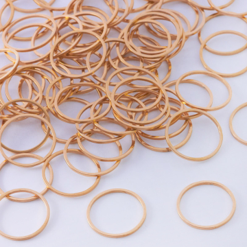 Baza geometryczna ze stali chirurgicznej koło w kolorze złotym 15mm