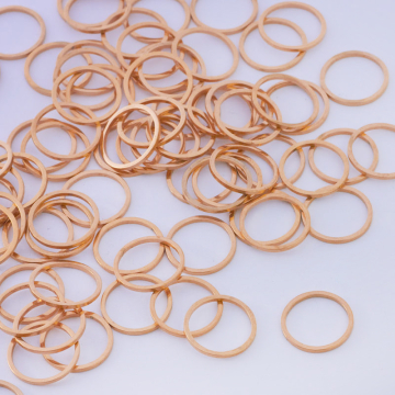 Baza geometryczna ze stali chirurgicznej koło w kolorze złotym 12mm