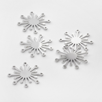 Zawieszka ze stali szlachetnej wirus w kolorze srebrnym 20mm