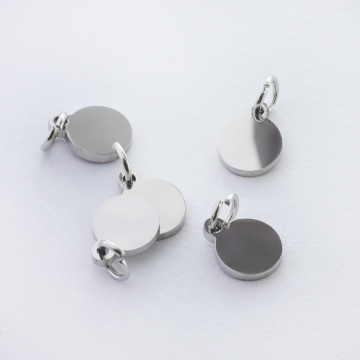 Zawieszka ze stali chirurgicznej mini kółko kolor srebrny 6mm