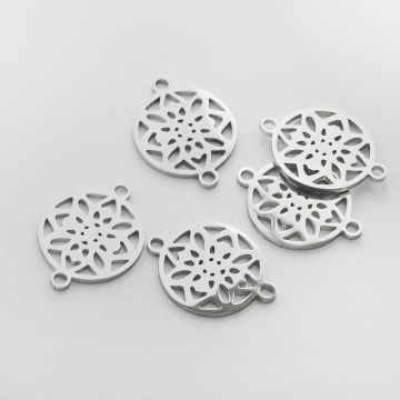 Łącznik ze stali chirurgicznej serwetka w kolorze srebrnym 20mm