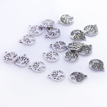 Zawieszka ze stali szlachetnej drzewo życia w kolorze srebrnym 8mm