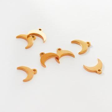 Zawieszka ze stali chirurgicznej róg obfitości w kolorze złotym 6mm