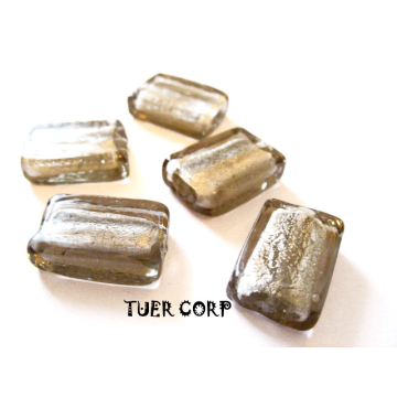 Szkło weneckie prostokąt czarny diament 12x18mm