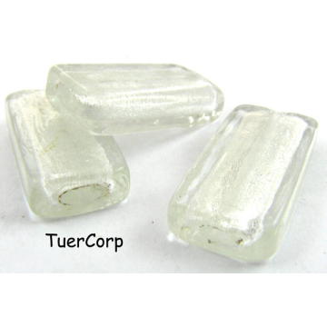 Szkło weneckie prostokąt kryształowy 28x14mm