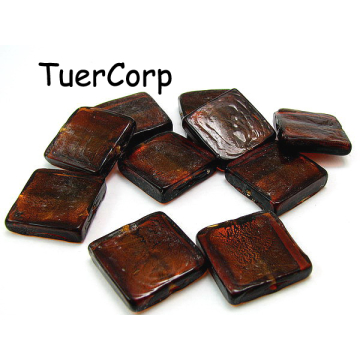 Szkło weneckie kwadrat koniak 25mm