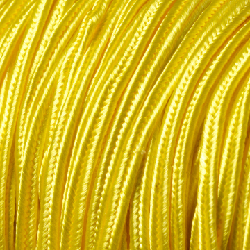 Sznurek pleciony do sutaszu kanarkowy 3mm