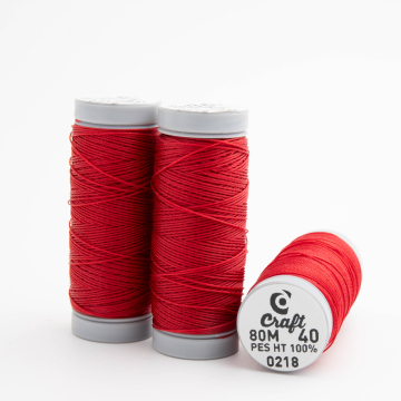 Nić craft do beadingu nr 40 red