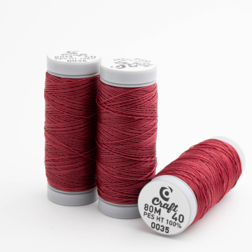 Nić craft do beadingu nr 40 cherry