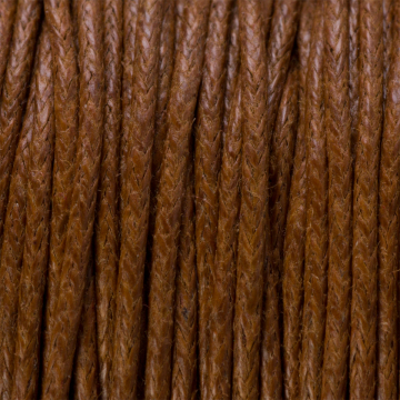 Sznurek bawełniany woskowany jasno brązowy 1mm