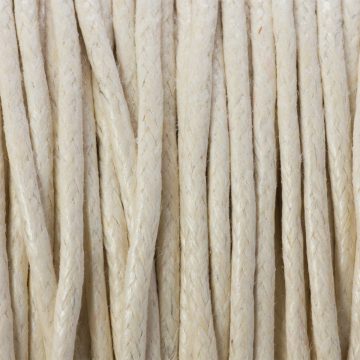 Sznurek bawełniany woskowany ecru 1,5mm