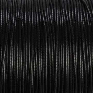 Sznurek powlekany czarny 1mm