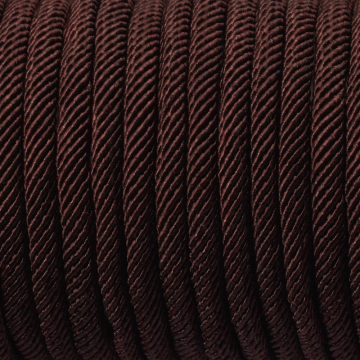 Sznurek pleciony 5mm brązowy