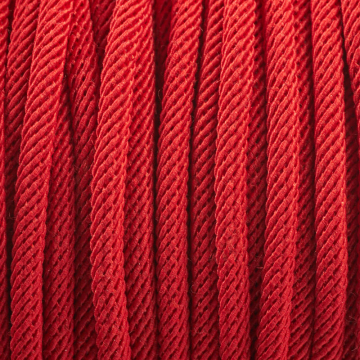 Sznurek skręcany czerwony 3mm