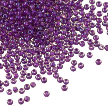 Koraliki TOHO Round 11/0 Inside-Color Rainbow Rosaline/Opaque Purple Lined