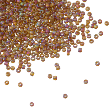 Koraliki TOHO Round 15/0 Trans-Rainbow-Frosted Smoky Topaz