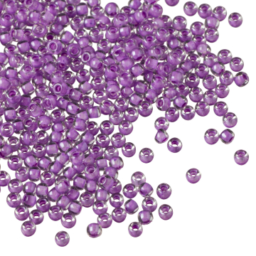 Koraliki TOHO Round 11/0 Inside-Color Crystal/Wisteria Lined