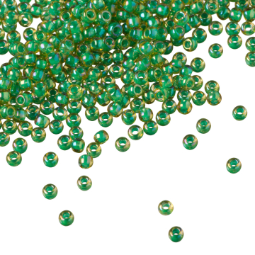 Koraliki TOHO Round 11/0 Inside-Color Rainbow Lt Jonquil/Mint Lined