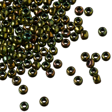 Koraliki TOHO Round 8/0 Higher-Metallic Iris Olivine