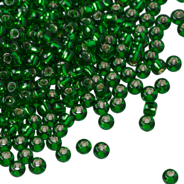 Koraliki TOHO Round 8/0 Silver-Lined Grass Green
