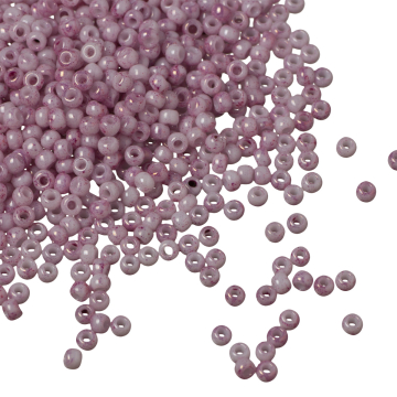 Koraliki TOHO Round 11/0 Marbled Opaque White/Pink