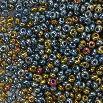 Koraliki TOHO Magatama 3mm Galvanized Blue Gold