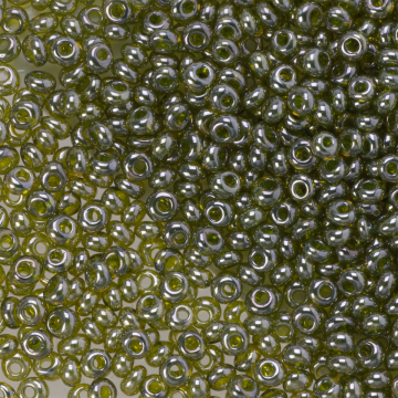 Koraliki TOHO Magatama 3mm Gold-Lustered Green Tea