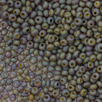 Koraliki TOHO Magatama 3mm Opaque-Rainbow-Frosted Khaki