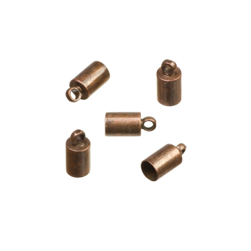 Końcówki do rzemienie kolor antyczny 4mm