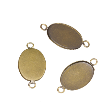 Baza zawieszki do wklejania kaboszonów antyczna 26x14mm