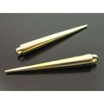 Kły akrylowe metalizowane w kolorze złota 53x6mm