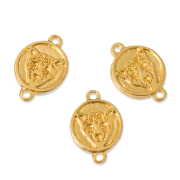 Przekładka gepart tłoczony real gold color 2 dziurki 19x13mm