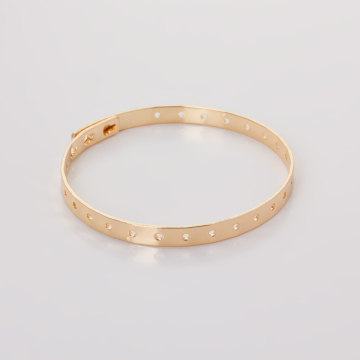 Bransoletka z mosiądzu z dziurkami zamykana 17.5-19cm