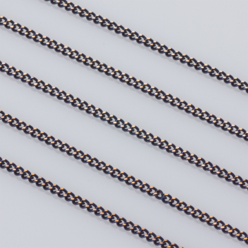 Łańcuszek pancerka powlekany 1.9x2.5mm granatowy